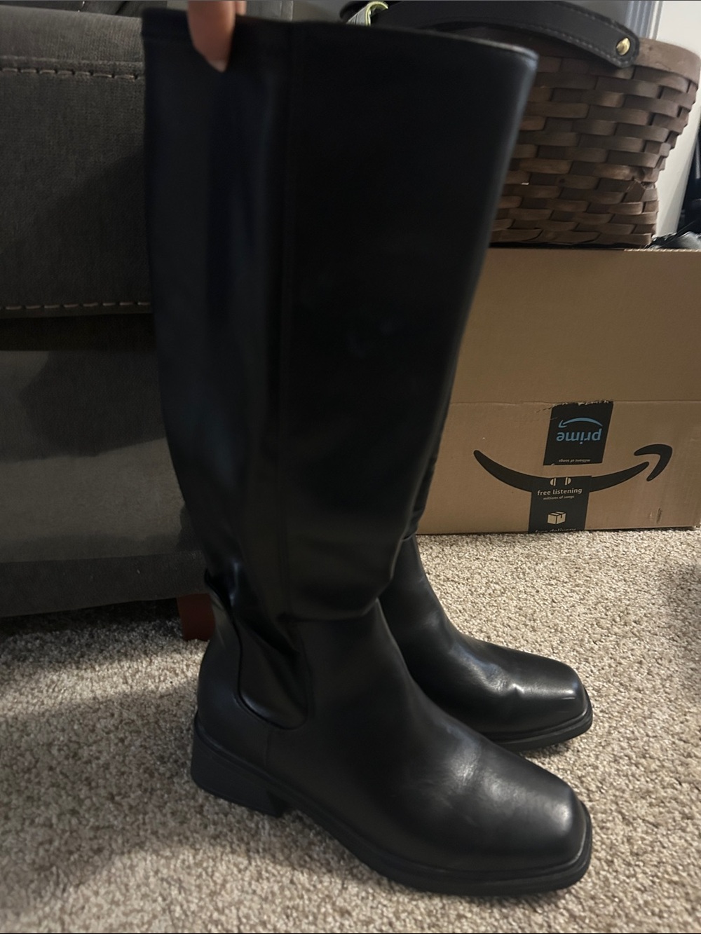 Dream Pairs Black Tall Platform Riding Boots
